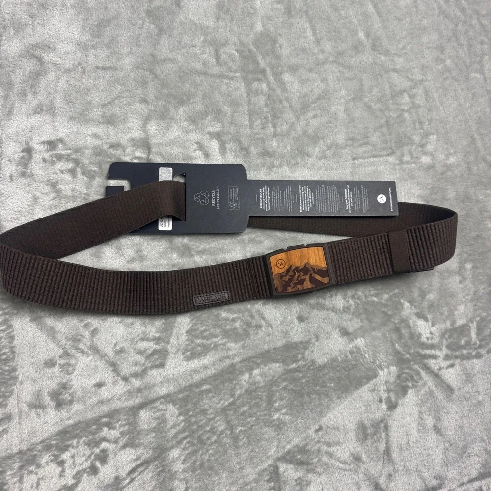 Arcade Woody Heather Walnut Performance Stretch Belt One Size Brown Mountain